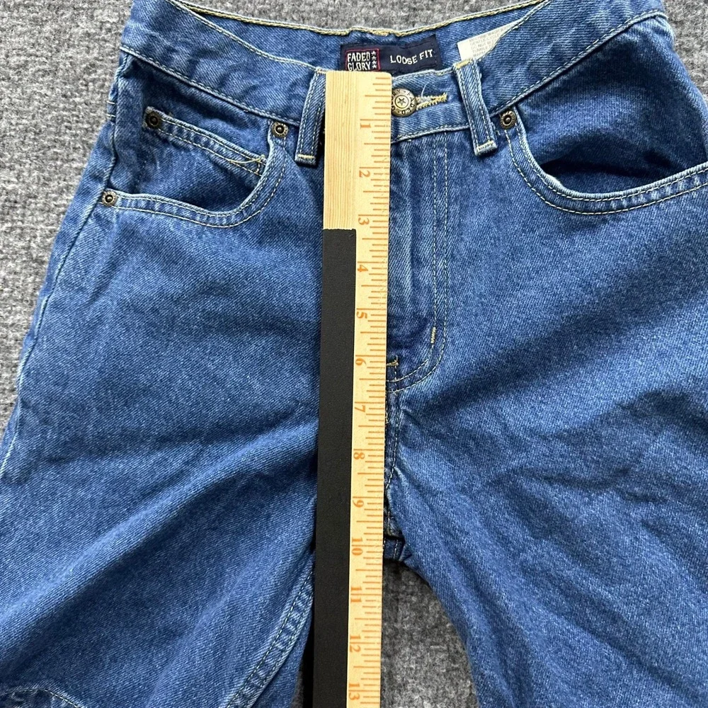 Faded Glory Denim Shorts Womens Size 10 Blue Loose Fit Cotton Casual 90s Style